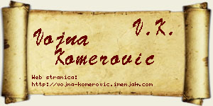 Vojna Komerović vizit kartica
